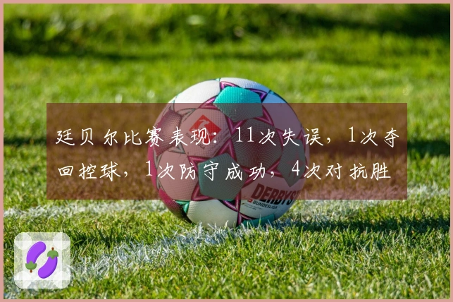廷贝尔比赛表现：11次失误，1次夺回控球，1次防守成功，4次对抗胜利3次